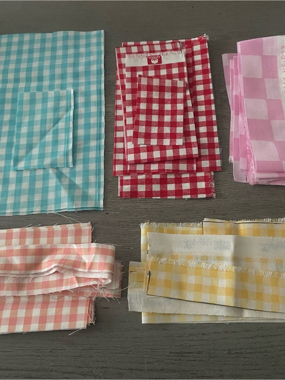 Gingham Scrap Fabric Bundle